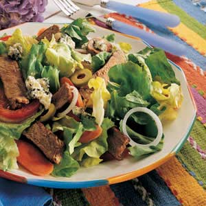 Buffalo Steak Salad Recipe,American Recipes, salad recipes, Meat Recipes, healthy recipes, 