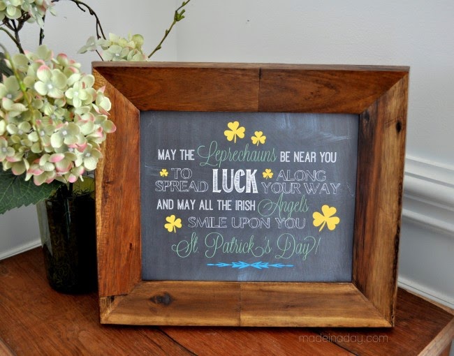 irish blessing chalk art free printables 