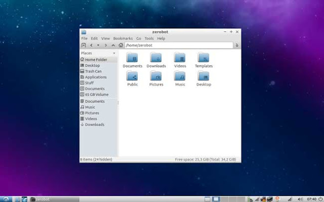 Tampilan desktop GUI Lubuntu DE LXDE