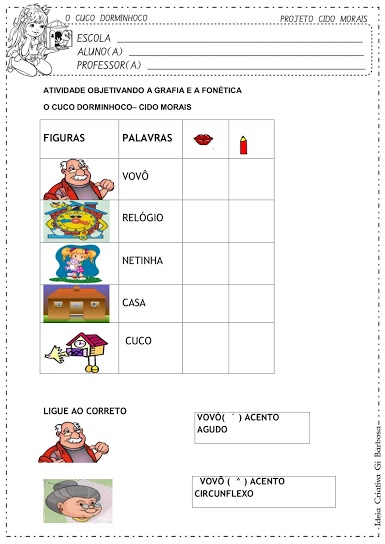 Espaço do Educador Projeto Cido Morais O Cuco Dorminhoco