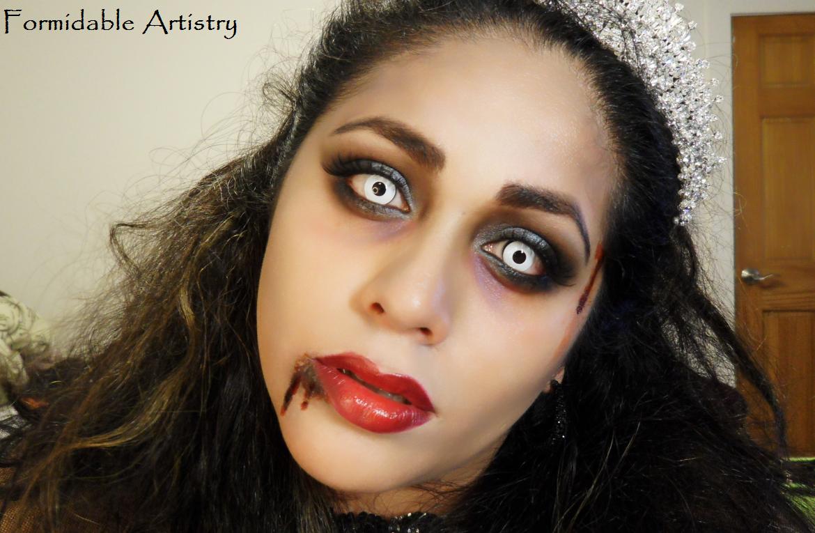 FormidableArtistry Zombie Prom Queen Bride Halloween Makeup Tutorial