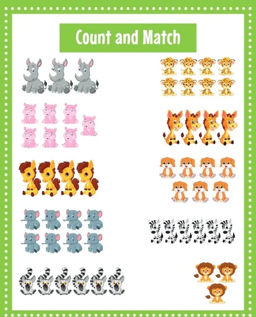 Count and Match Worksheet 21
