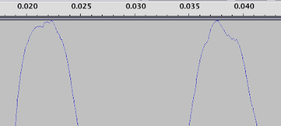 Noise in kick drum waveform