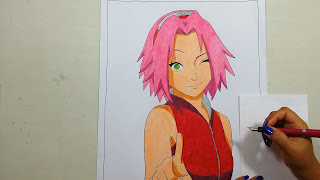 dibujo, como dibujar, dibujo paso a paso, clases gratis de dibujo, delein padilla, dibujando con delein, sakura haruno 