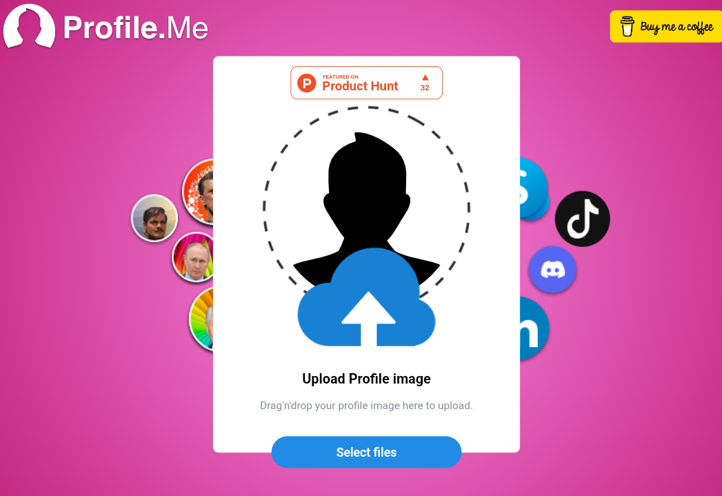 Create a beautiful profile picture with the Profile Me tool
