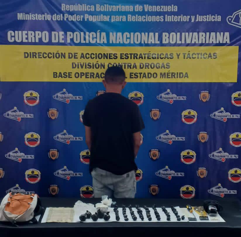 PNB capturó a un sujeto con droga en Guayabones