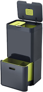 Intelligent Waste Totem Garbage Trash Can Unit With Recycling Bin, No Longer Need 3 Separate Waste Containers FOR Garbage, Recycling AND Food Waste