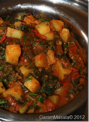 Palak-Aloo-Tamater