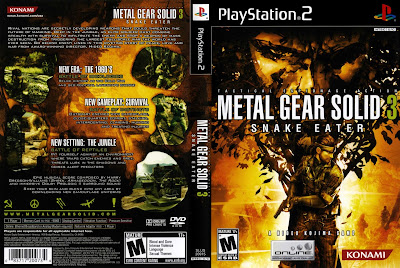 Jogo Metal Gear Solid 3 Snake Eater PS2 DVD Capa