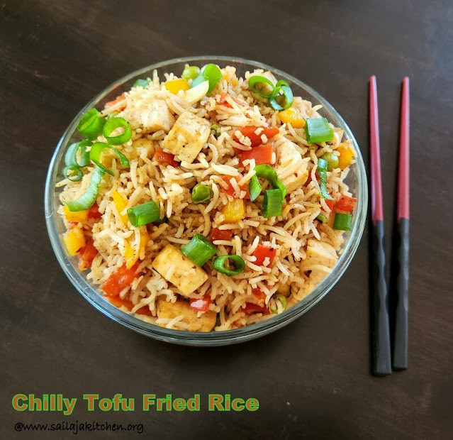 images of Chilly Tofu Fried Rice  Recipe/ Chilly Tofu Rice   Recipe / Quick Tofu Chilly Fried Rice - Tofu Recipes