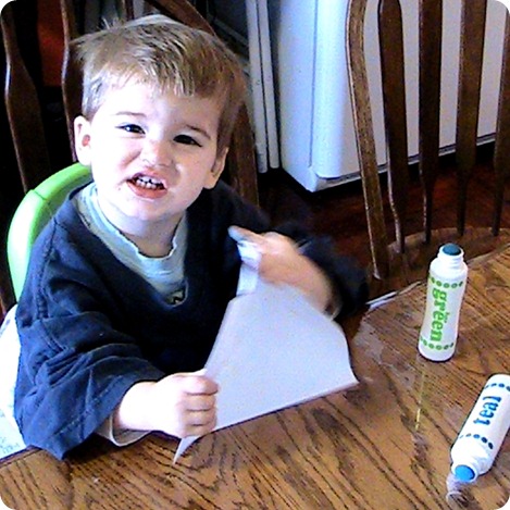 Making Birthday cards for Grandpa's Birthday