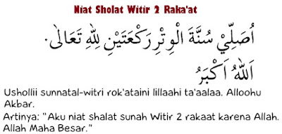 banyak dimuat dalam buku amalan tentang sholat Niat Sholat Tarawih dan Witir Ramadhan