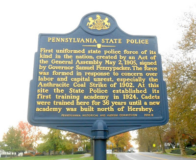 Pennsylvania State Police Historical Marker in Hershey 