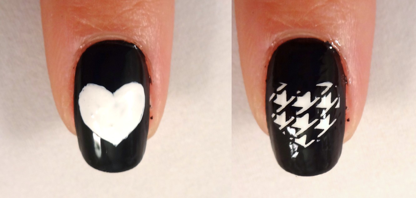 Herringbone Heart Nail