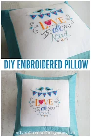 DIY Embroidered Pillow