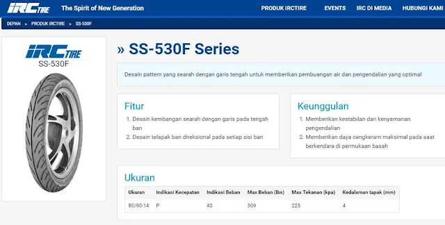 spesifikasi IRC SS-530F