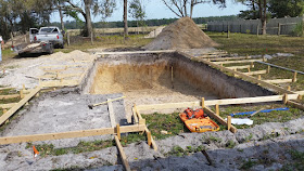 Installing a Pool. Share NOW. #pool #eclecticredbarn #newpool 