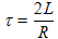 time constant for the decay