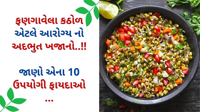 ફણગાવેલા કઠોળ એટલે આરોગ્ય નો અદ્ભુત ખજાનો..!! જાણો એના 10 ઉપયોગી ફાયદાઓ ...