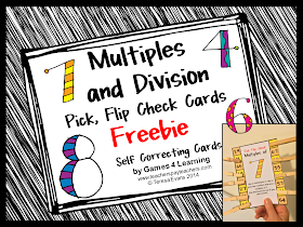 Multiples and Division Pick, Flip, Check Cards
