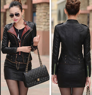 Black faux leather jackets for pretty girls