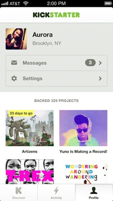 Kickstarter for iPhone2