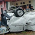Kecelakaan tunggal, Mobil Pangangkut Uang ATM Terguling di jalan Lintas Batang Gasan