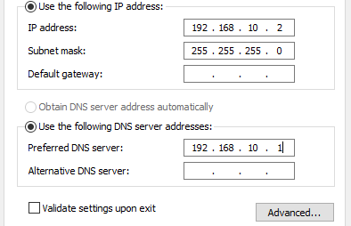 menambahkan dns server di sisi client