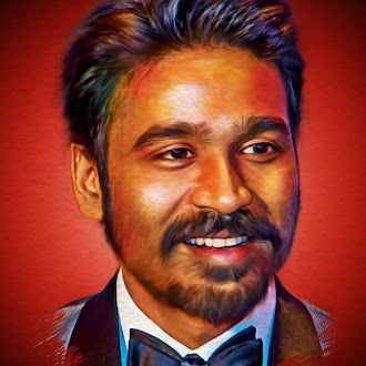 Smudge Painting of Actor Dhanush 