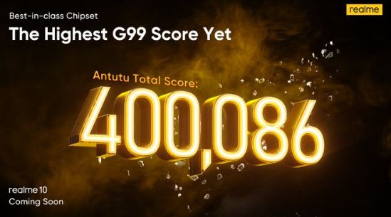 Teaser confirms Realme 10 support with Helio G99 chipset