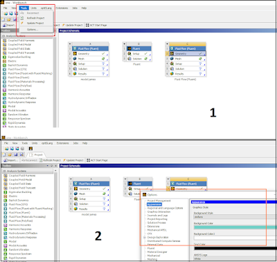 Two simple steps to change background in Ansys Design Modeler