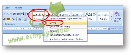 Quick style membantu kita mempercepat proses pengeditan dokumen Ahli Matematika Cara Merubah Format Style pada Quick Style Microsoft Word