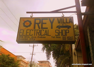 Signboard of Reys Electrical Shop in Cubao