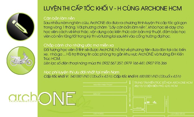 Luyện thi khối V H cấp tốc cùng ArchONE HCM - mùa thi 2013