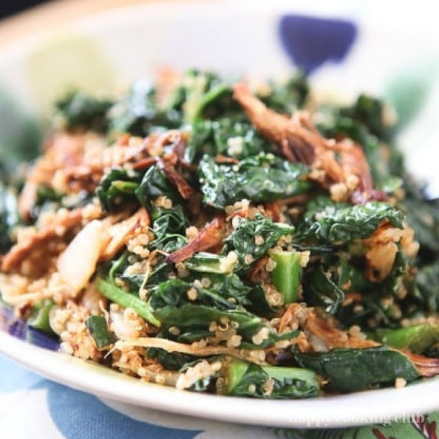 BBQ Chicken, Kale and Quinoa Bowl