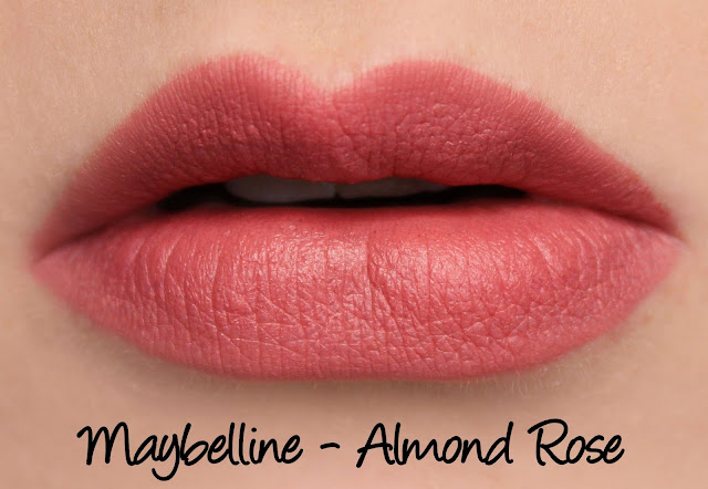 Maybelline Colorsensational Inti-Matte Nudes - Almond Rose Lipstick Swatches & Review