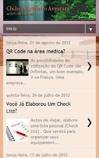 versão mobile no seu celular