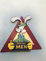 Toontown Roger Rabbit Mens Bathroom Sign Disneyland
