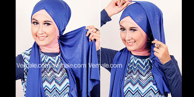 Cara Memakai Jilbab Hijab Pashmina Modern Simple Terbaru Kreasi Turban Metalik Untuk Pesta