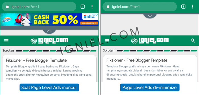 Mencegah Header Navigasi Bergeser ke Bawah Akibat Page Level Ads