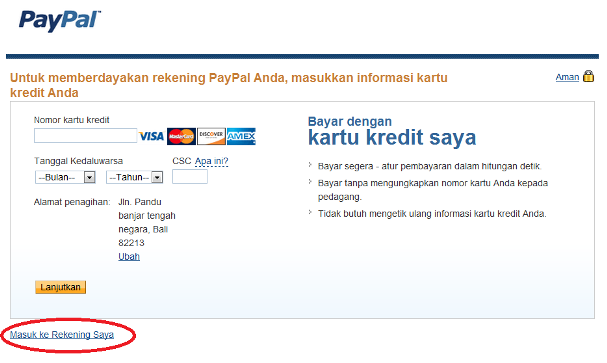 membuat akun paypal