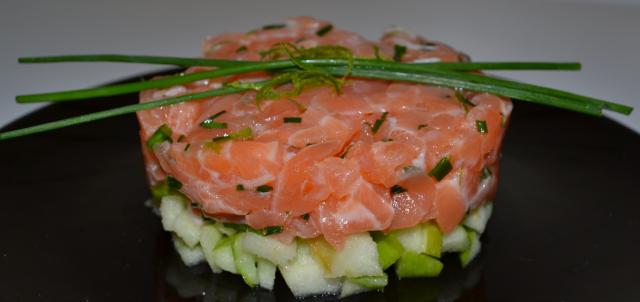 La Cuisine De Caro Tartare De Saumon Fume A La Pomme Granny