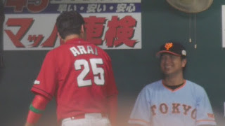 マツダオールスター 20160715 広島 新井貴浩 巨人 由伸監督