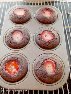 Strawberry Chocolate Cupcakes by Custom Taste