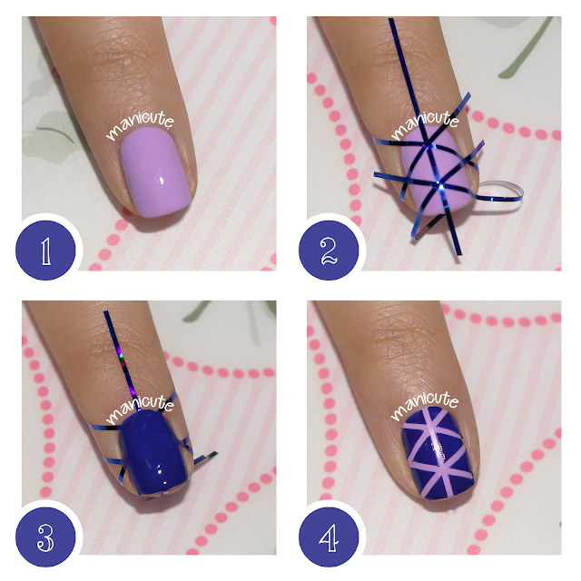 manicura geométrica nail tapes