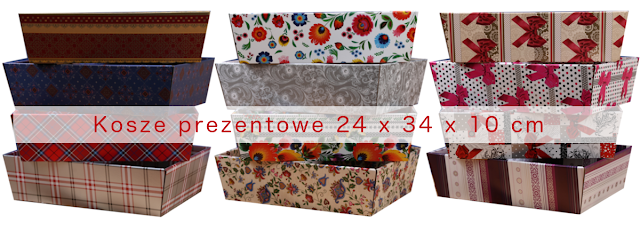 Kosze prezentowe kartonowe mix 1