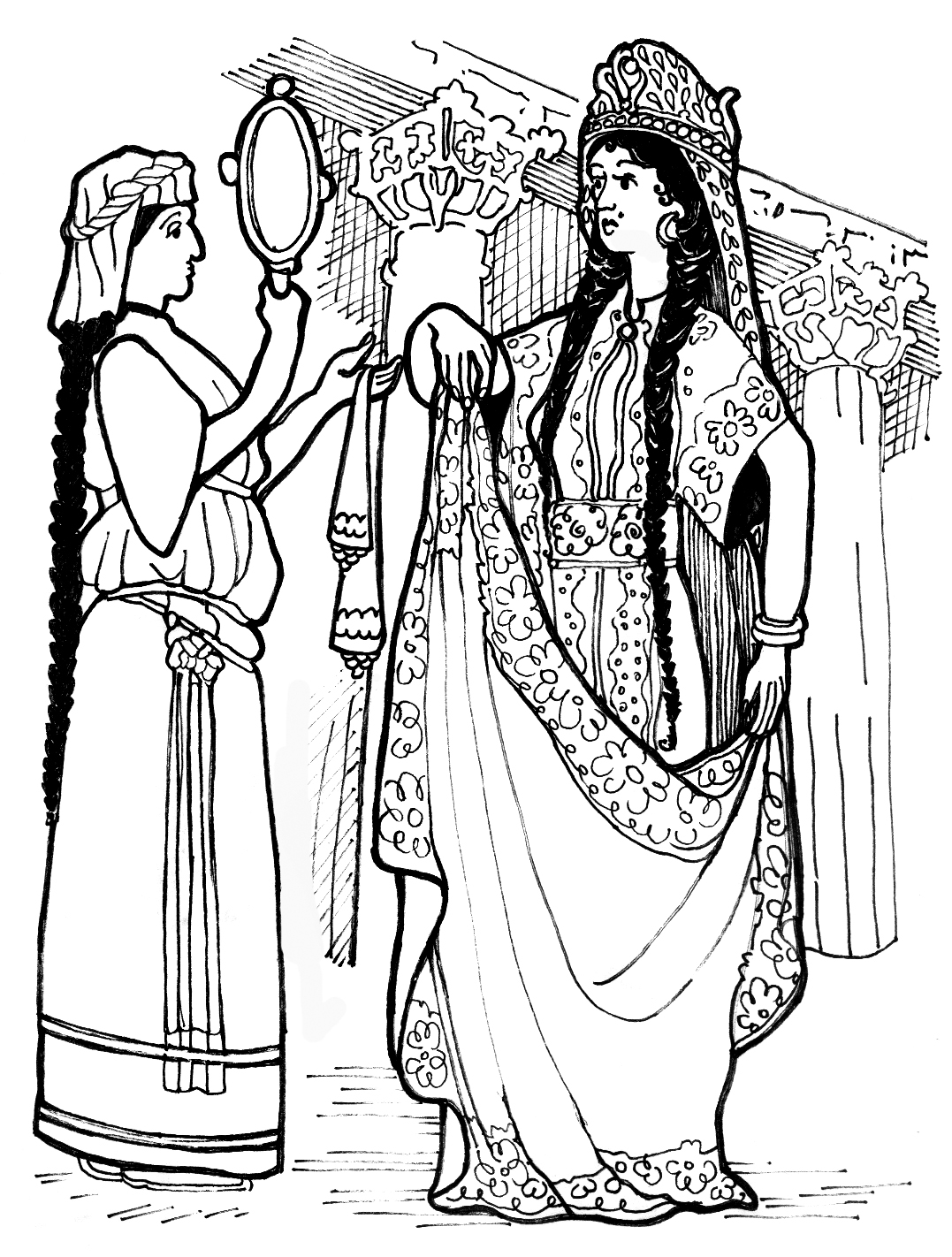 Queen Esther  Learn To Coloring