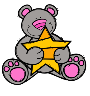 Bears Hugging Stars Clip Art. 