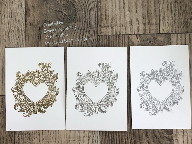 Henna Hearts, Heat Embossing, Stampin' Up!