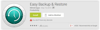 Easy Backup and Restore